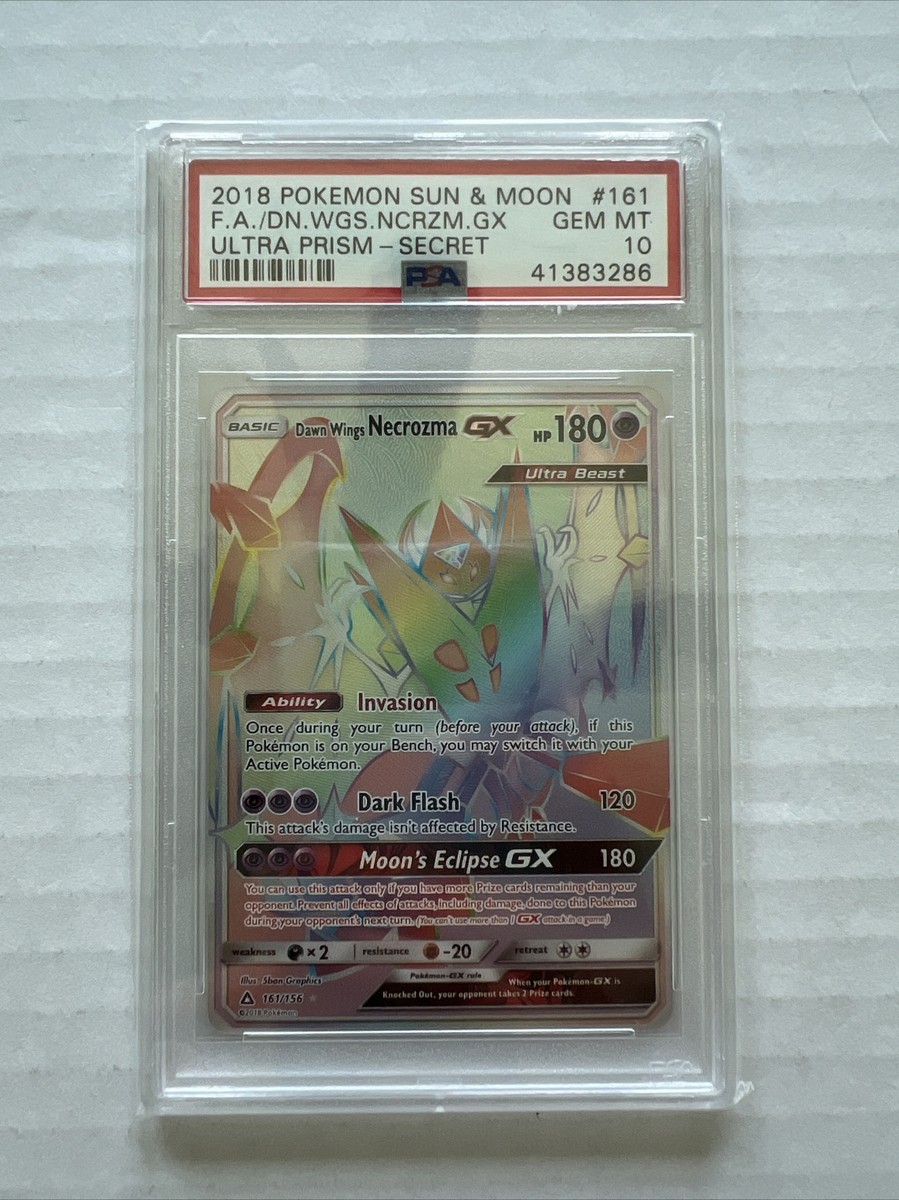 Pokemon TCG - Dawn Wings Necrozma GX 161/156 Rainbow Rare Pokemon TCG - Dawn Wings Necrozma GX 161/156 Rainbow Rare