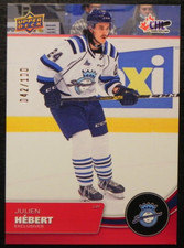 2021-22 21/22 Upper Deck EXCLUSIVE #90 Julien Hebert Chicoutimi Sagueneens / 100