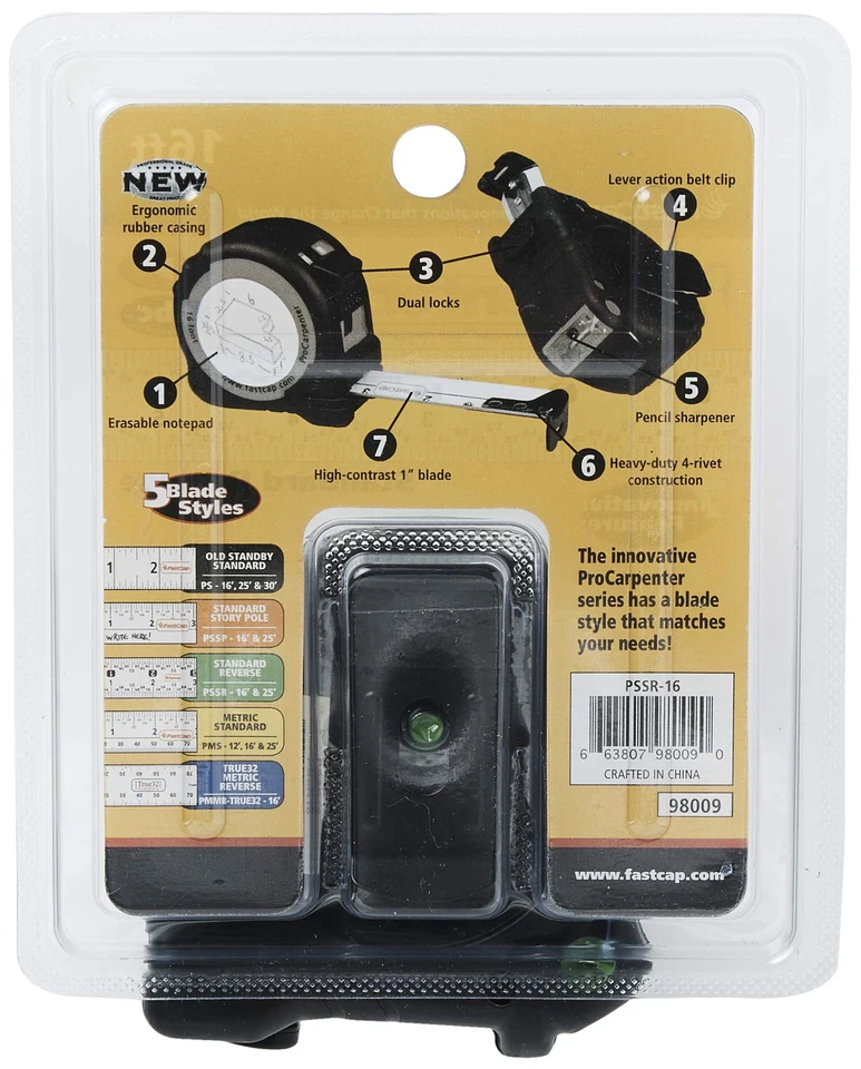 PSSR-16 16 Foot Pro Carpenter Standard Reverse Measuring Tape - Image 3 of 4