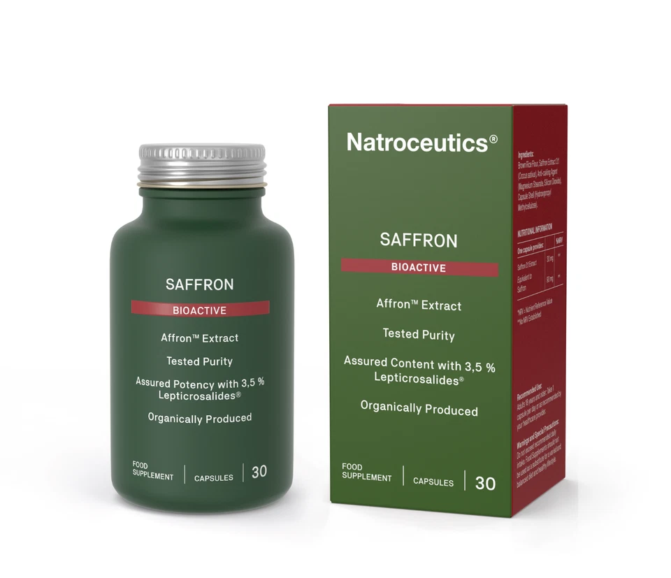 Natroceutics Saffron Bioactive 30 Vegan Capsules| Affron Extract | Tested Purity