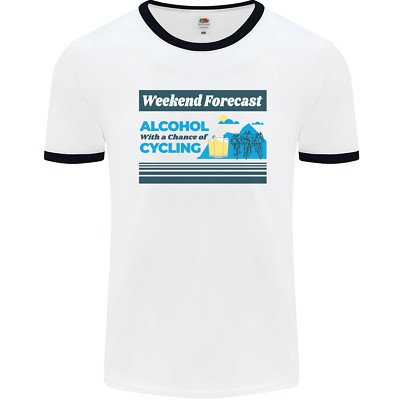 Fahrrad Wochenende Forecast Lustig Bier Alkohol Herren Ringer Maglietta