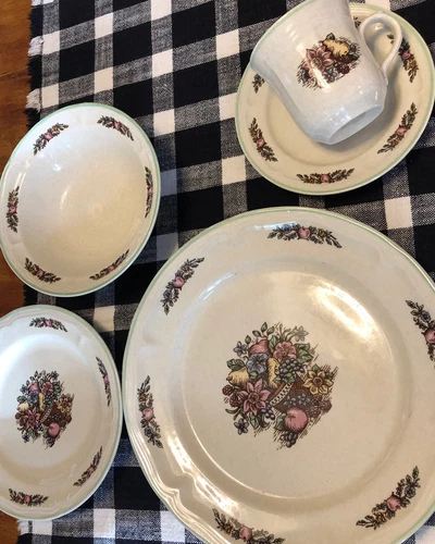 RARE 20 PC SET NEWCOR DINNERWARE Mother Earth  #6109  Complete  1991 Box Bad NOS