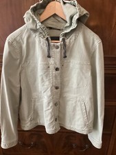 Marccain Marccain Denim Jacket Light Green Olive. Size N5 Uk 16 Bnwt