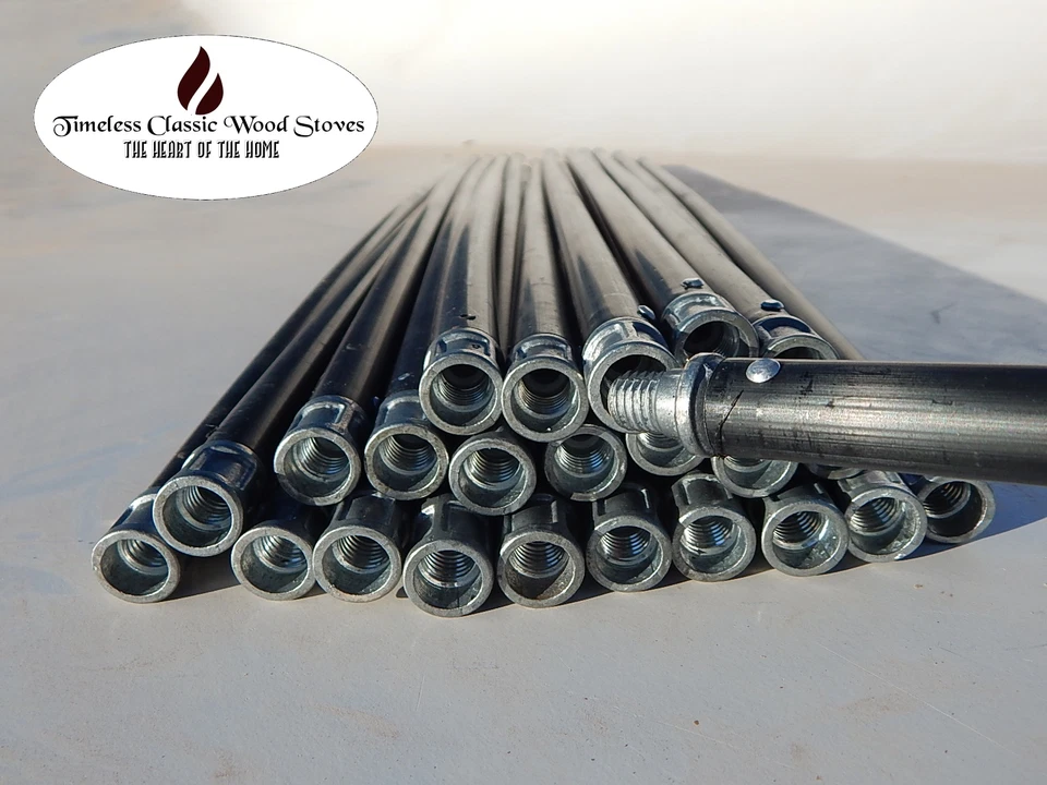 1M Extension Rods heavy duty flue cleaning brush- combustion wood stove heater