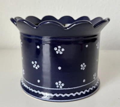 Gmundner Keramik Dirndl blau Blumenvase 13 cm GK1701 (2512DE30) 05/26 - Bild 1 von 4