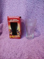 Coca Cola glas Wei&szlig; 125 Jahre Coke Transparent K&uuml;che Sammel Becher Geschirr