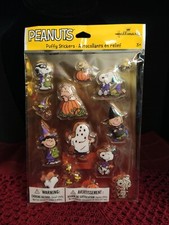 Vintage Snoopy Peanuts Gang Great Pumpkin Halloween Stickers New Hallmark
