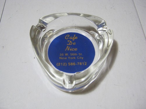 Cafe De Nice 56th St New York City Diner Restaurant Advertising Vtg Ashtray Sign - Imagen 2 de 4