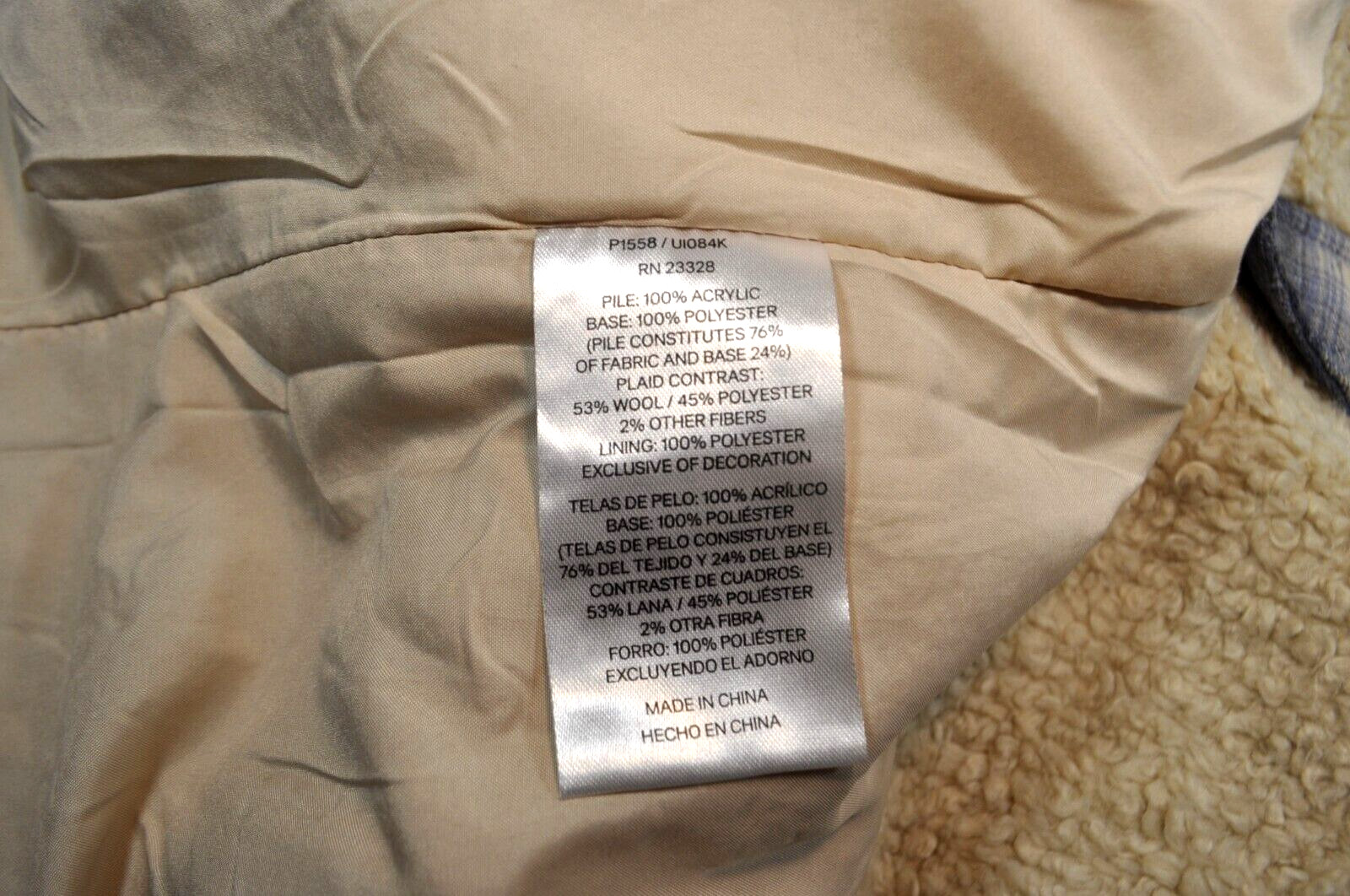 Pendleton Coat Fluffy Cozy Zip Jacket Acrylic Bei… - image 7