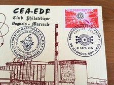 carte postale 1er jour surrégénérateur phénix 21 sept 1974 bagnols sur cèze