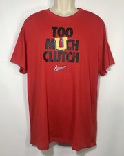 Nike Too Much Clutch Verbiage Men's Basketball  Training Shirt Gym Red