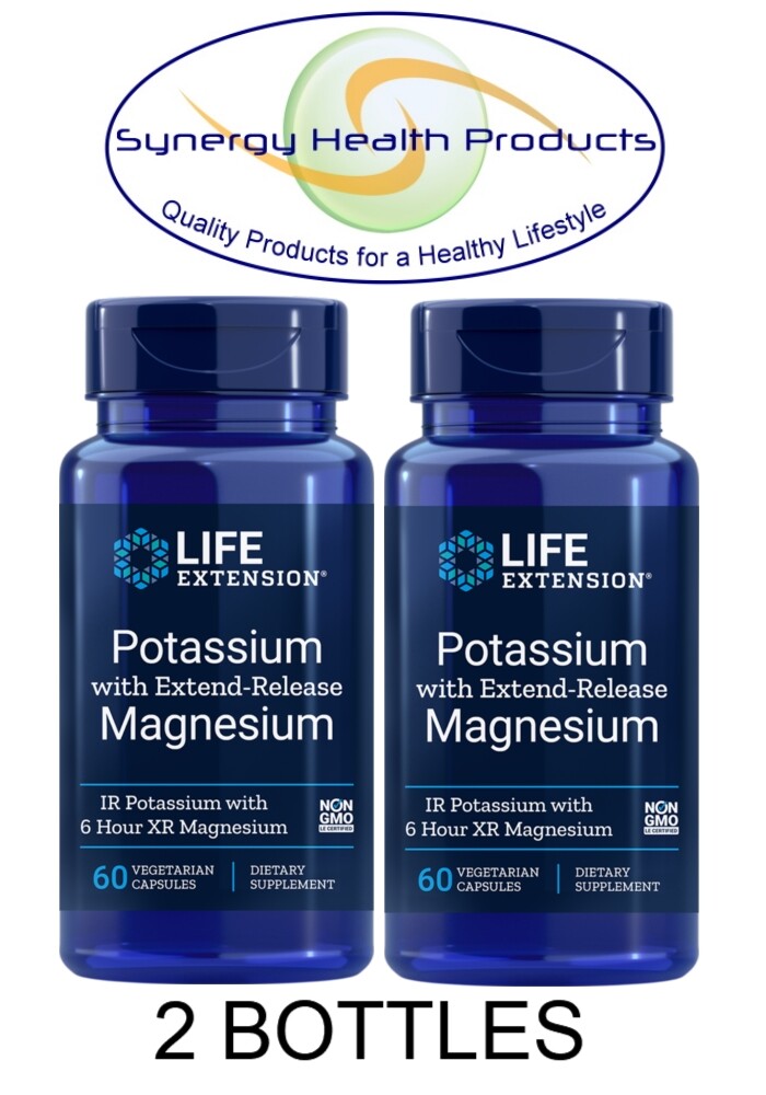 Complément Alimentaire Life Extension Potassium Avec Magnésium - 60 Gélules à Libération Prolongée