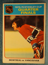1975-76 Topps Hockey Card #5 Stanley Cup Quarter Finals