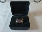 NIB Triple Row Channel Set Princess Cut Tanzanite Ring 10K Yellow Gold Size 7.75 — photo 1