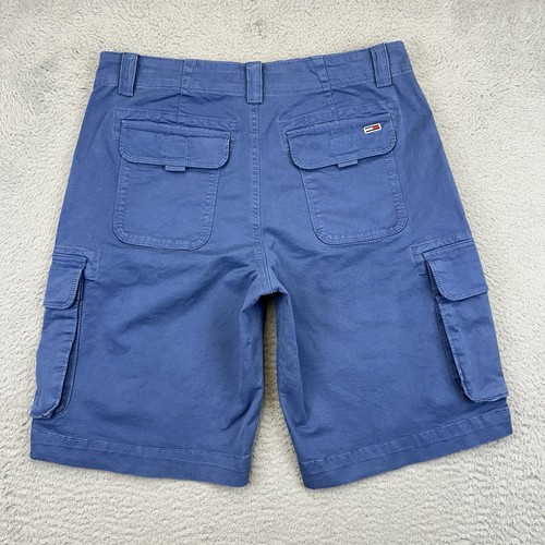 Tommy Jeans Pantalones Cortos Carga Para Hombre 30 Azul Clásico 10” Bolsillos Entrepierna Informales Preppy - Imagen 5 de 15