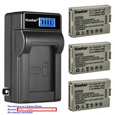 Kastar BP-110 Fully Decoded Battery LCD Wall Charger for Canon VIXIA HF R20 Red