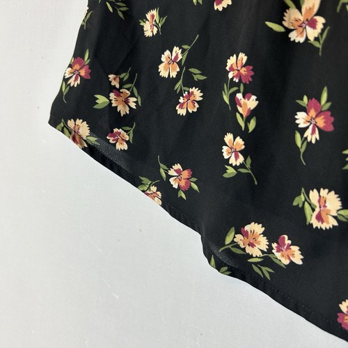 Forever 21 Tank Top Womens Small Black with Flowers Halter - Picture 14 of 16