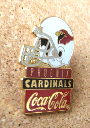 Arizona Cardinals Coca-Cola helmet lapel pin NFL Coke Coca Cola c41247