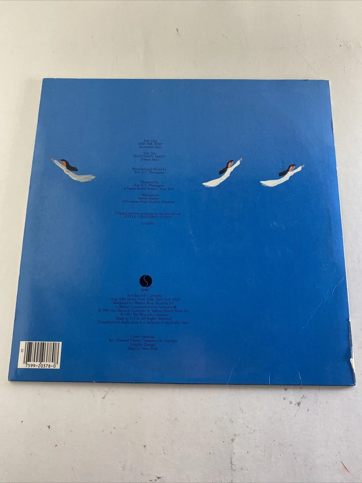 Talking Heads - And She Was Remix  1985 12" Promo Lp Vinyl Foto 4 de 4