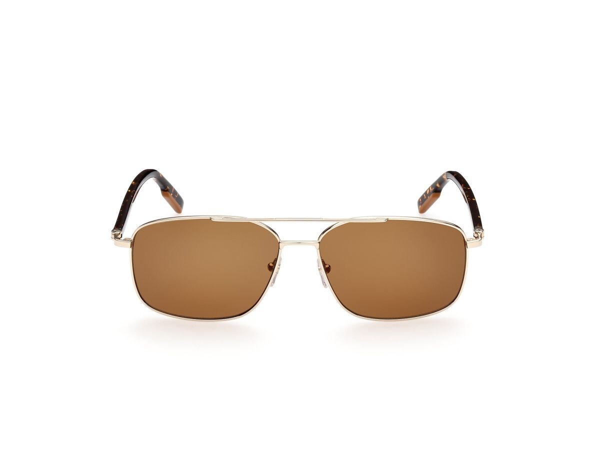 Ermenegildo Zegna EZ 0097 08A Gray Leather Round Metal Sunglasses 62-15-140 29590₽