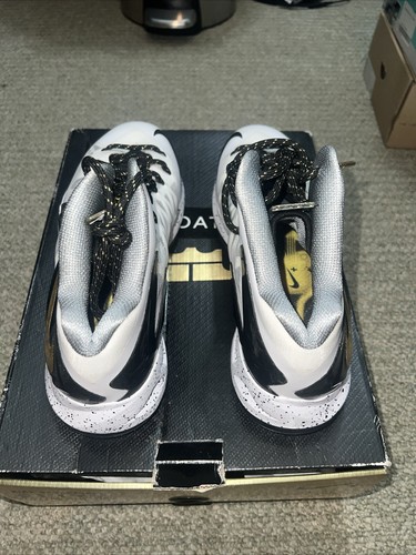 Size 12 - Nike LeBron 10 P.S. Elite+ White Gold Black Brand New Deadstock OG - Picture 8 of 15