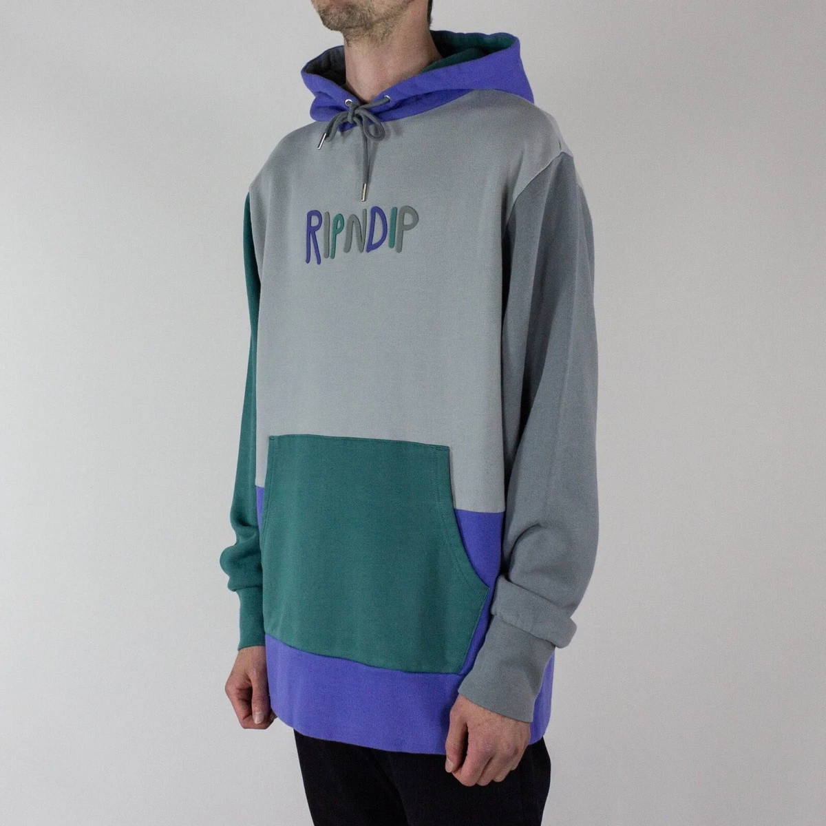 RIPNDIP Logo Colour Block Hoodie - Multicoloured in sizes S,M,L,XL | eBay