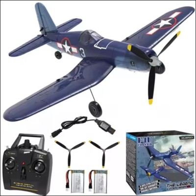 USA F4U Corsair RC Plane 4 Channel RTF Aircraft Airplane One Key Aerobatic Blue