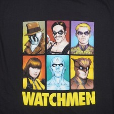 Watchmen 2008 Movie Promo DC Comics T Shirt Mens XL Slim Fit Black 100% Cotton