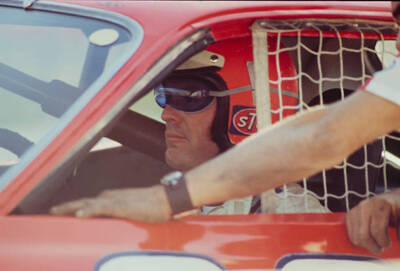 Fred Lorenzen of Ray Nichels STP team sits in his '71 Plymouth 1971 Old Photo