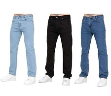 MENS STRAIGHT LEG JEAN REGULAR FIT WORK FARMERS MECHANICS DENIM JEANS WAIST SIZE