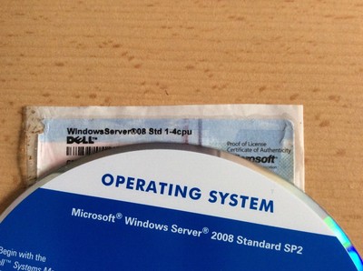MS Windows Server 2008 Standard OEM Vollversion Virtual Key DEUTSCH