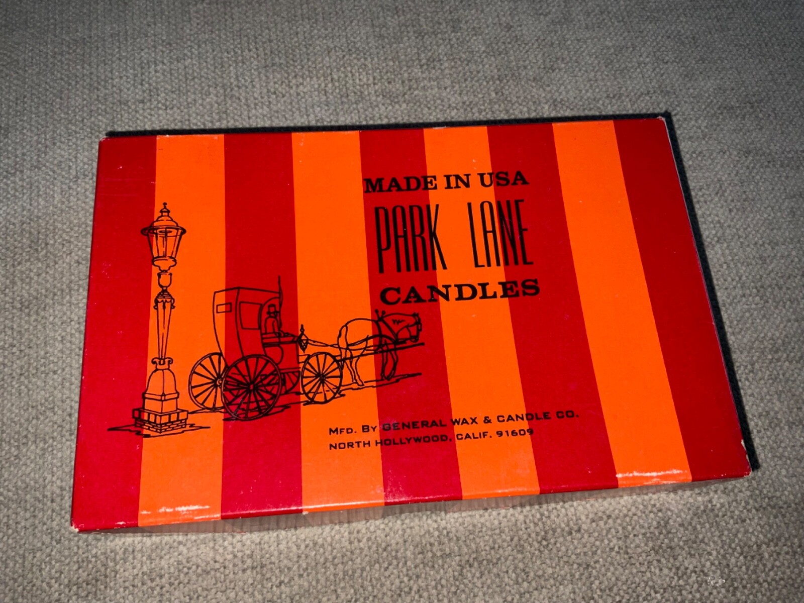 Park Lane Red Hollow Core Candles Set of 10 in Original Box 7.5 Inch-image