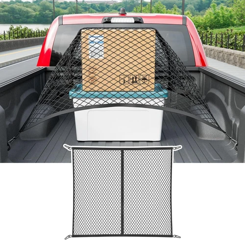 For 2019-2025 Dodge Ram 1500 Truck Bed Cargo Net Truck Bed Netting 47.24"x47.24"