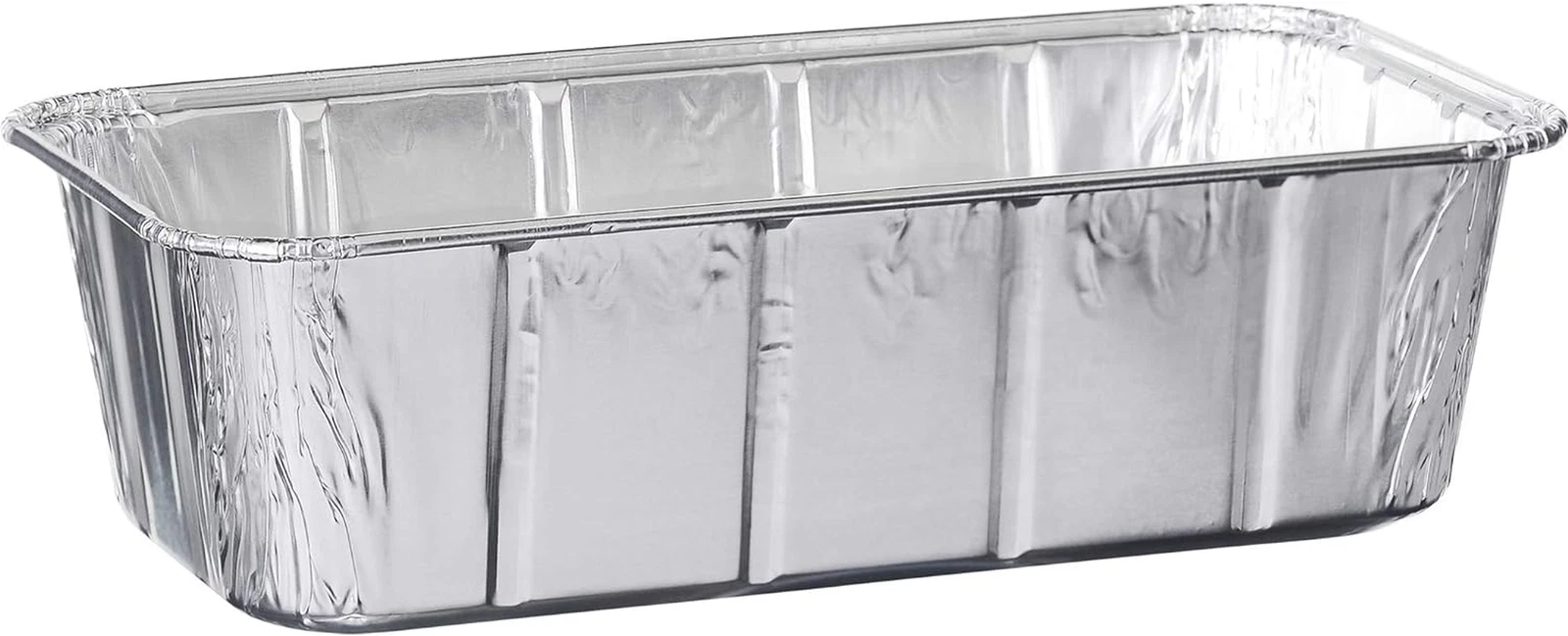 PLASTICPRO [2 Lb 25 Pack Disposable Loaf Pans Aluminum Tin Foil Meal Prep Bakewa