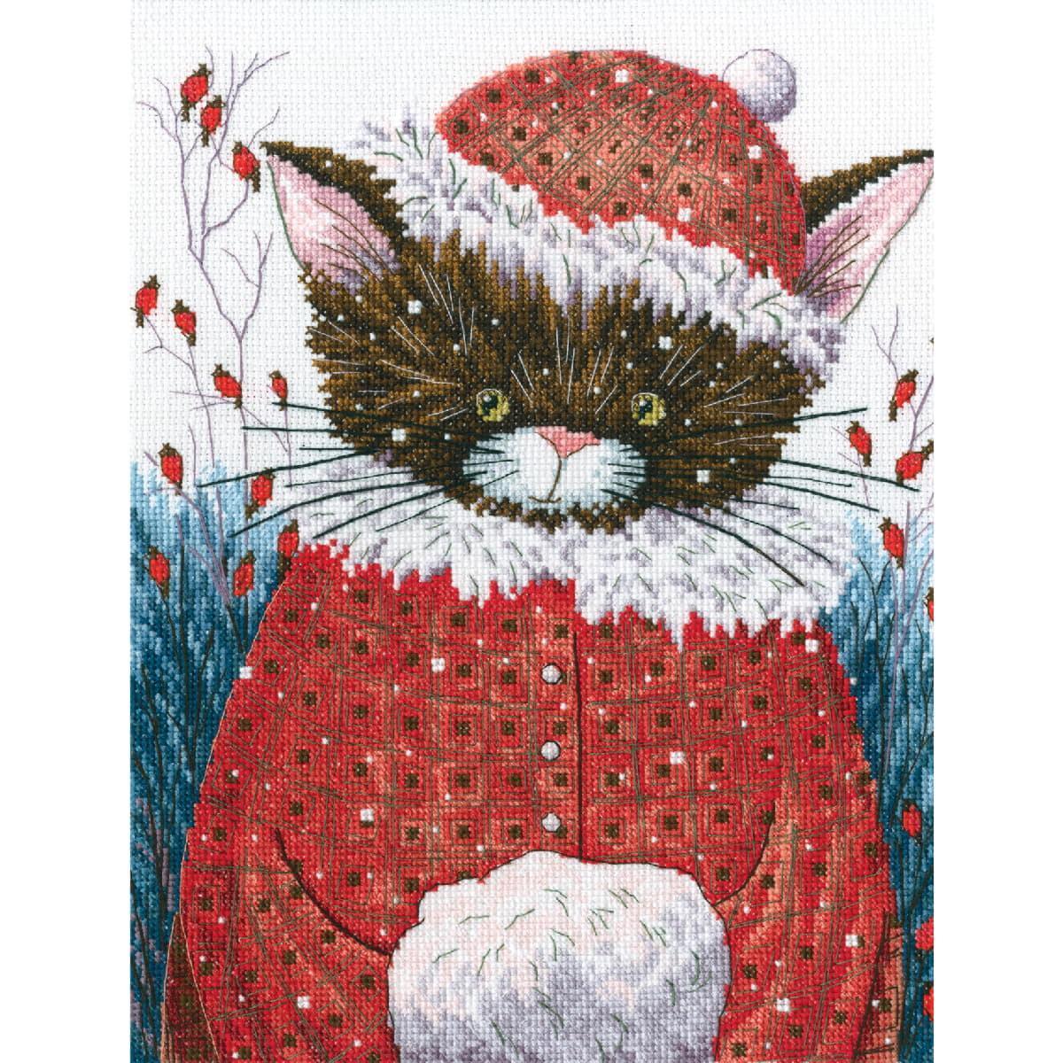 RTO counted cross stitch kit ""There were cats. Bird singing inspires me"", 23x29c