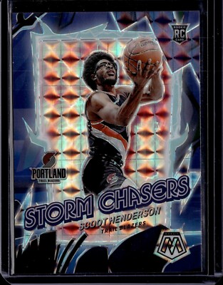 2023-24 Panini Mosaic SCOOT HENDERSON Storm Chasers RC #16 Trail Blazers