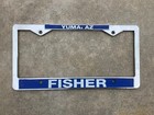 Metal Chrome License Plate Tag Frame Fisher GMC Chevrolet Buick Yuma Az Arizona — photo 4