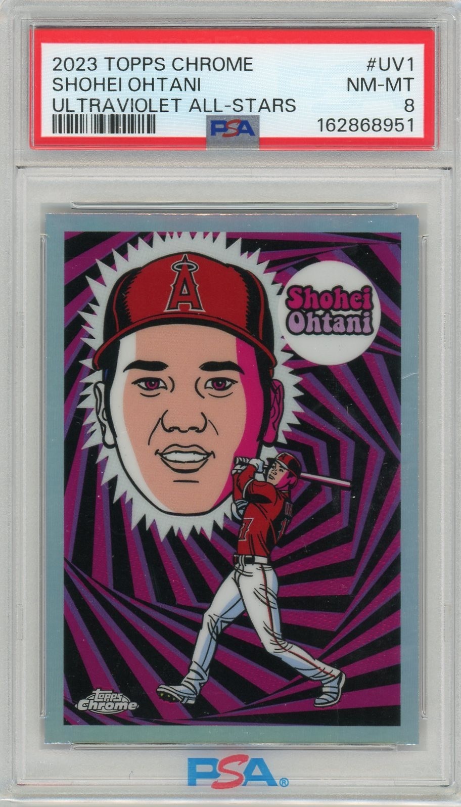 2023 Topps Chrome - Ultraviolet All-Stars Shohei Ohtani #UV-1 PSA 8