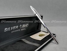 Penna Bic Argento Massiccio 925% Ballpoint silver solid box vintage design