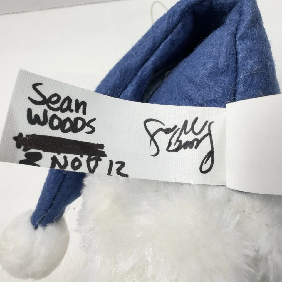 Adorno de Navidad de la Universidad de Kentucky cabeza de Papá Noel firmado con etiqueta por Sean Woods Foto 2 de 4