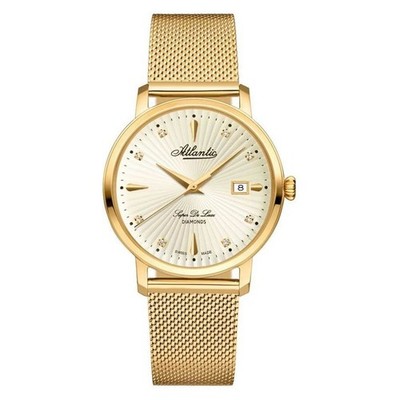 Atlantic Super de Luxe 29355.45.37   elegante Damenuhr, 36 mm  Garantie: 2 Jahre