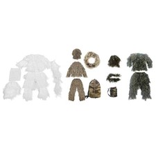 Ghillie Suit Léger Respirant Pantalon Chapeau pour Jeu Halloween Chasse