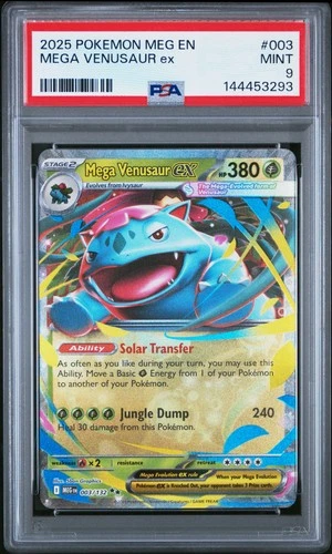 2025 POKEMON MEG EN-MEGA EVOLUTION #003 MEGA VENUSAUR EX PSA 9