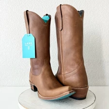 Lane EMMA JANE Womens Cowboy Boots 10 Brown Western Cowgirl Mid Calf Tall Boots