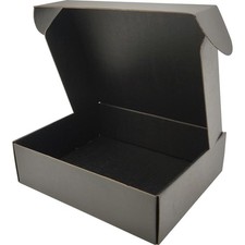 10x8x3 Shipping Boxes Black Mailer Corrugated Cardboard Box Set of 25