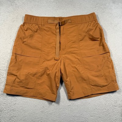 Eddie Bauer Ripstop Tech Short Mens Medium Brown Sugar Hiking Utility UPF 50 NWT