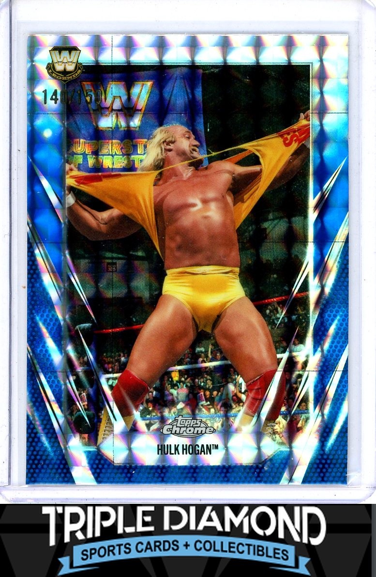 2026 Topps Chrome WWE #25 Hulk Hogan Blue Geometric Refr #140/150 i168