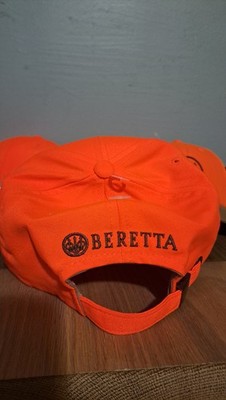 Beretta Men's Upland Trucker With Waxed Cotton Bill Tabacco/Blaze Orange Hat.lot