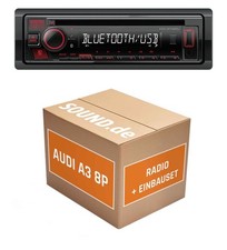 Autoradio Kenwood KDC-BT460U per Audi A3 8P Concert 1DIN Bluetooth USB