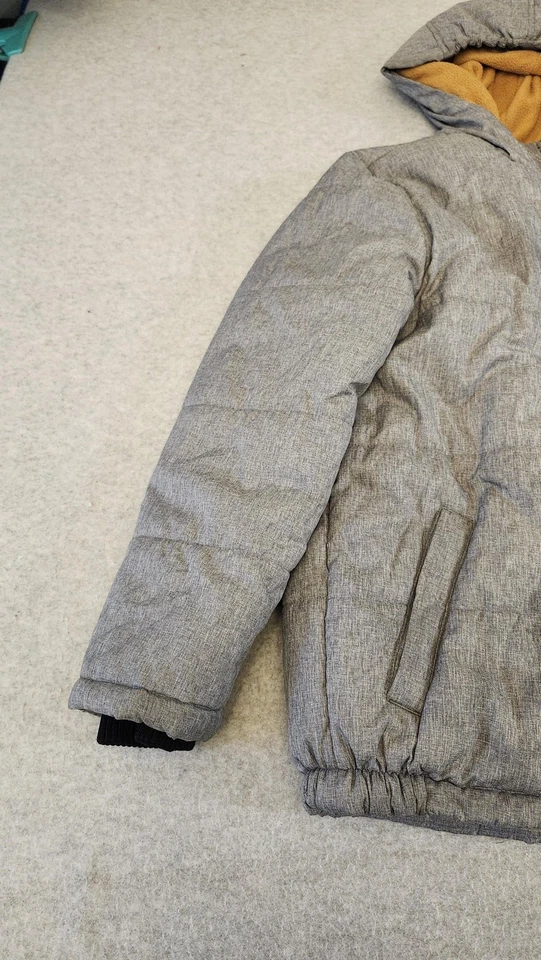 Chaqueta Timberland Juvenil Grande 14/16 Gris Con Capucha Forrada de Vellón Puffer Abrigo de Invierno Foto 4 de 4